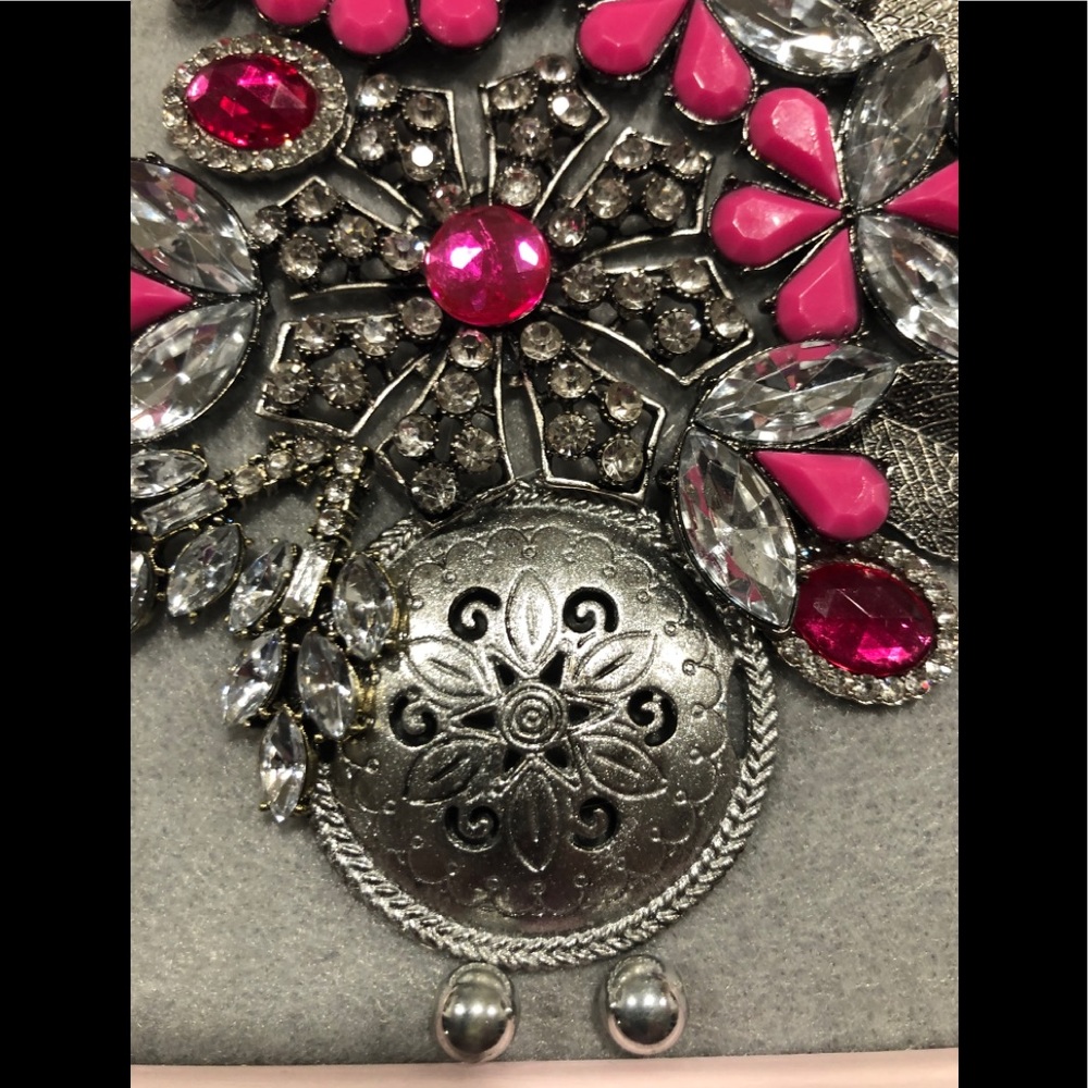 FRAMED JEWELRY ART COLLAGE “PINK PERFECTION” OOAK! - Picture 2 of 10